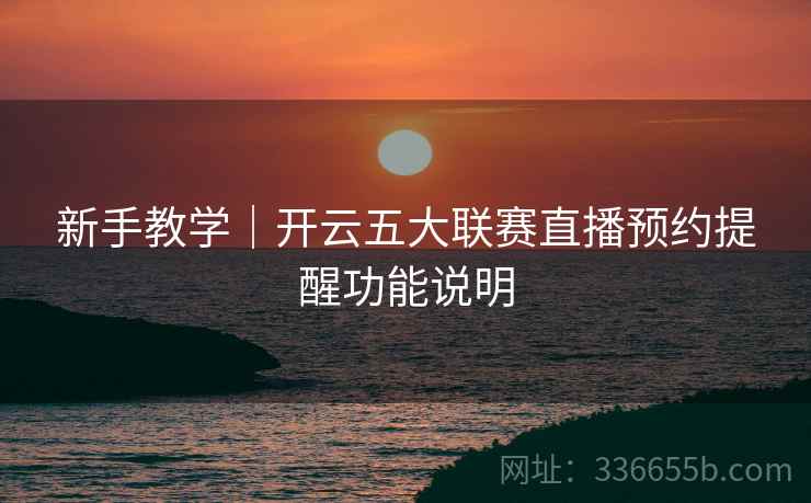 新手教学｜开云五大联赛直播预约提醒功能说明