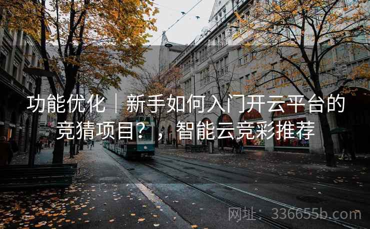 功能优化｜新手如何入门开云平台的竞猜项目？，智能云竞彩推荐