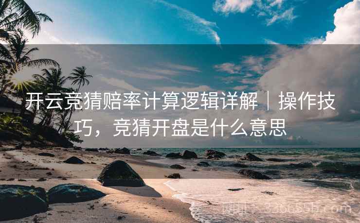 开云竞猜赔率计算逻辑详解｜操作技巧，竞猜开盘是什么意思