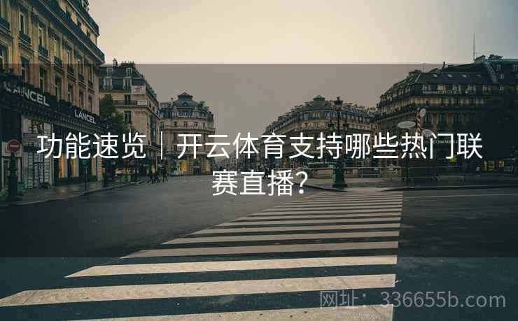功能速览｜开云体育支持哪些热门联赛直播？